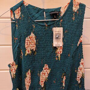 Torrid Teal Floral Dress